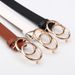 Women's Belts double-ring belt round buckle alloy snap belt student simple trouser belt sweater coat decorative belt_viptrois.com