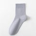 Everyday Socks Cotton Spring And Autumn Pure Cotton Men's Socks Mid Tube Cotton Socks Business Deodorant Sweat Absorbent Antibacterial Solid Color_viptrois.com