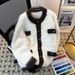 Pure 2024 Autumn Winter New Mink Velvet Sweater Jacket Men's Design Sense Niche Style Color-Block Knitted Cardigan Thick_viptrois.com
