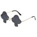 Fashion Mushroom Sunglasses - European & American Style (Trendy Irregular Shape, Women's Celebrity Inspired Glasses)_viptrois.com