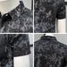 Men's Stylish Summer Polo Shirt With Starry Tie-Dye Print, Casual Slim Fit Short Sleeve T-Shirt, Breathable & Comfortable For Daily Wear_viptrois.com