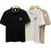 2025d Trendy Printed Letter 0k Men's Turn-down Collar Polo Shirt Short Sleeve T-shirt Summer New Business Casual Top_viptrois.com