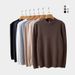 "Men's Fleece-Lined Thermal Sweater - Mid/High/Round Neck Winter Base Layer In Classic Colors"_viptrois.com