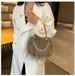 Women's Bags Autumn And Winter New Turkey Feather Plush Crossbody Bag Solid Color Versatile Large Capacity Handbag Pearl Chain Women_viptrois.com