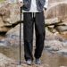 Waterproof Men's Cargo Spring Autumn 2024 New Outdoor Straight Leg Loose Fit Versatile Casual Long Pants_viptrois.com