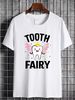 Funny Tooth Fairy Halloween Costume For Women Girls T-Shirt Streetwear Graphic Fashion Top For Everyday Wear Stylish Comfortable Stretched Unisex_viptrois.com