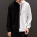 Men's Clothing Fashion Trend Color Block Sweatshirt Men's Long Sleeved Sports Hooded Top_viptrois.com