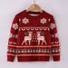 Boys & Girls Christmas Knit Sweater Long Sleeve Pullover Kids Winter Warm Top With Cartoon Print (100-160cm)_viptrois.com