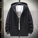 Men's Clothing Hooded Cardigan Sweatshirt Solid Color Men's Style Spring And Autumn Jacket New Style Trendy Brand Simple And Versatile Top Coat_viptrois.com