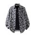 Autumn New Three-dimensional White Background Leopard Print Shirt In Large Size, Casual And Fashionable Temperament, Loose Long Sleeved Shirt_viptrois.com