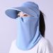 Ice Silk Women, Summer With Mask, Integrated Face Shield For Cycling, UV Protection Sun Hat_viptrois.com
