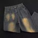Men's Clothing Retro Straight Jeans For Men And Women Loose Wide Leg Tie Dyed Flared Trousers_viptrois.com
