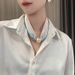 2024 New Silk Large Pearl Magnetic Collarbone Chain Long Women Spring Summer Decorative Necklace Versatile Small Neck_viptrois.com