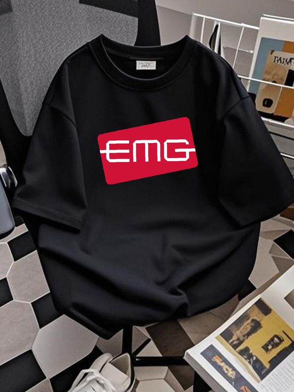 EMG Pickups Guitars Logo Men's Black T-Shirt Size S To 3XL Unisex Breathable Stretched Fashion Designer Clothes Top For Everyday Wear Soft Graphic_viptrois.com