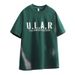 Short Sleeved Men's 2025 Summer New Trendy Brand Loose Casual Letter Printed Round Neck Base Shirt T-shirt Top_viptrois.com