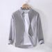 New Long Sleeved Shirt Men's Shirt Business Casual Shirt. No Interior Or Other Accessories_viptrois.com