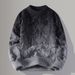 Men's Gradient Color Sweater - Trendy Round Neck Pullover For Youth & Adults (Khaki/Black-White/Greyish/Bluish, M-4XL_viptrois.com