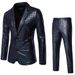 Men's Sequin Hot Stamping Disco Cosplay Party Stage Night Club Shiny And Cool Performance Suit Set_viptrois.com