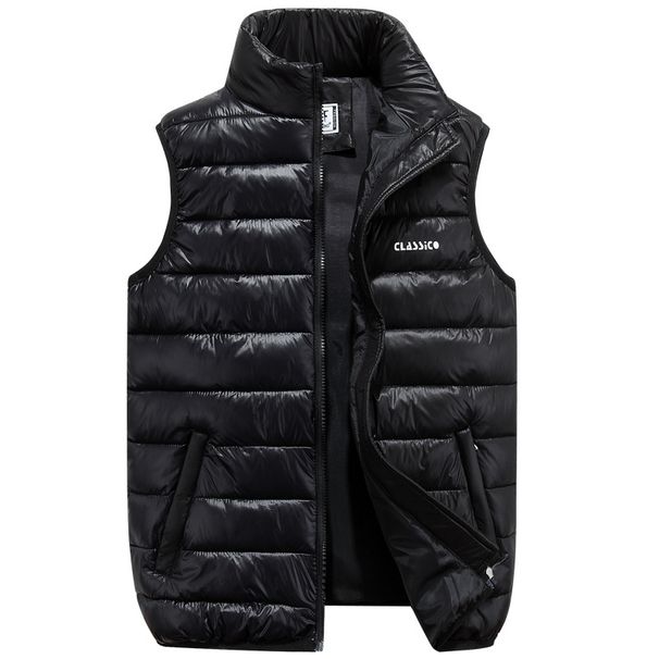 New Lightweight Sleeveless Jacket Stand Collar Waistcoat Cotton Autumn Winter Unisex Trendy Thin Vest_viptrois.com
