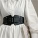 Korean Wide Belt Women, Fashionable Elastic Black Waist Cincher, Ins Style Outerwear, Waistband For Dresses And Suits_viptrois.com
