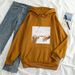 2024 New Women's Clothing Autumn Winter Funny Adam's Hand Of Creation And Cat Hooded Sweatshirt_viptrois.com