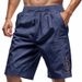 Men's Loose Linen Shorts Summer Wear Solid Color American Five Point Beach Leisure Shorts For Men_viptrois.com