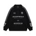 Mottled Letter Print Half-Zip Turn-Down Sweatshirt American High Street Sports Loose Polo Collar Top Spring Autumn Men's_viptrois.com