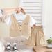Boys' Summer 2025 New Handsome Short Sleeve Three Piece Set Baby Children's Clothing_viptrois.com