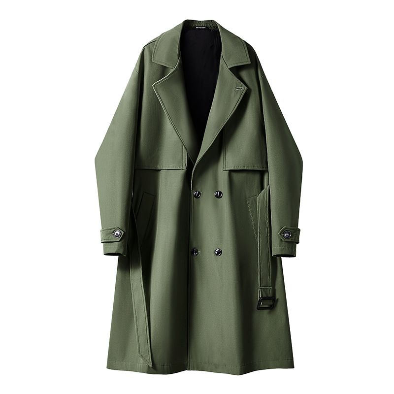 Men's Clothing Mid Length Trench Coat Men's Autumn And Winter New Trendy All Match Loose High End Jacket Men_viptrois.com