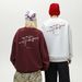 Nordmann American Style Color-Block Letter Print Crew Neck Sweatshirt Unisex Autumn New Heavyweight Quality Couple Loose Trendy_viptrois.com