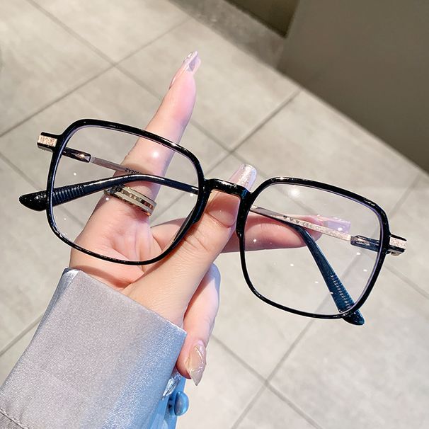 Anti-Blue Light Plain For Women, Large Frame, High Appearance, Slimming, Natural Look, Photochromic, Prescription_viptrois.com