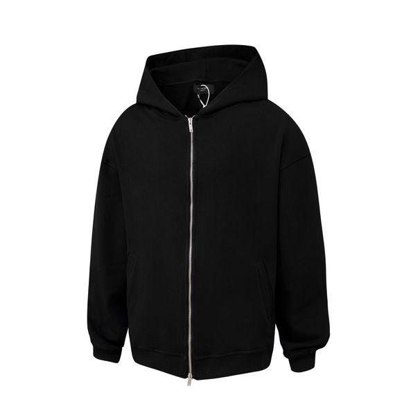 Men's Clothing autumn and winter new represent washed distressed men and women high street embroidered letter zipper jacket hoodie_viptrois.com