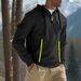 Cross-Border New Autumn Winter Men's Fleece-Lined Casual European Size Fashion Hoodie Zipper Multi-Pocket Pullover_viptrois.com