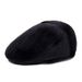 Middle-aged And Men's Winter Forward Warm Dad Leather Hat With Fleece Lining Thickened Elderly Ear Protection Beret_viptrois.com