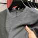 2025 Summer Bamboo Mesh Ice Silk Short-sleeve T-shirt Men's Shirt Round Neck Smooth Fabric Half-sleeve Trendy_viptrois.com