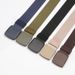 Canvas belt men's and women's belt youth metal-free automatic buckle casual outdoor student military training belt_viptrois.com