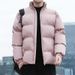 Men's Oversized Cotton Padded Jacket – Korean Streetwear Style Winter Coat With Stand Collar (7 Sizes, 4 Trendy Colors)_viptrois.com