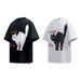 Men's Clothing Retro Painting Cat Design High end Men's Loose Short sleeved T shirt_viptrois.com