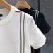 European Light Luxury Short Sleeved Sweater Men 2025 Spring And Autumn Men's Fashion Trendy Knitted Sweater Half Sleeved Casual Knitted T Shirt_viptrois.com