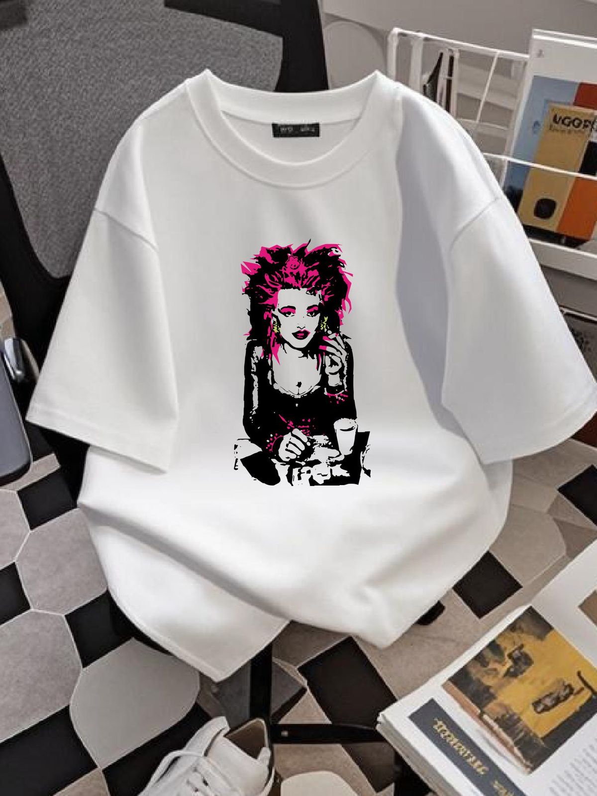 Nina Hagen Shirt S-4XL COTTON MEN White Gifl Love ZC2496 Stretched Casual Top For Everyday Wear Designer Clothes Summer Fashion Comfortable Soft_viptrois.com