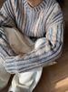 Men's Clothing New Winter American High Street Couple Knitted Sweater Trendy Brand Loose Sweater Jacket_viptrois.com