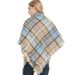 Unisex Shawl small checkered square scarf Women's bib blanket shawl_viptrois.com