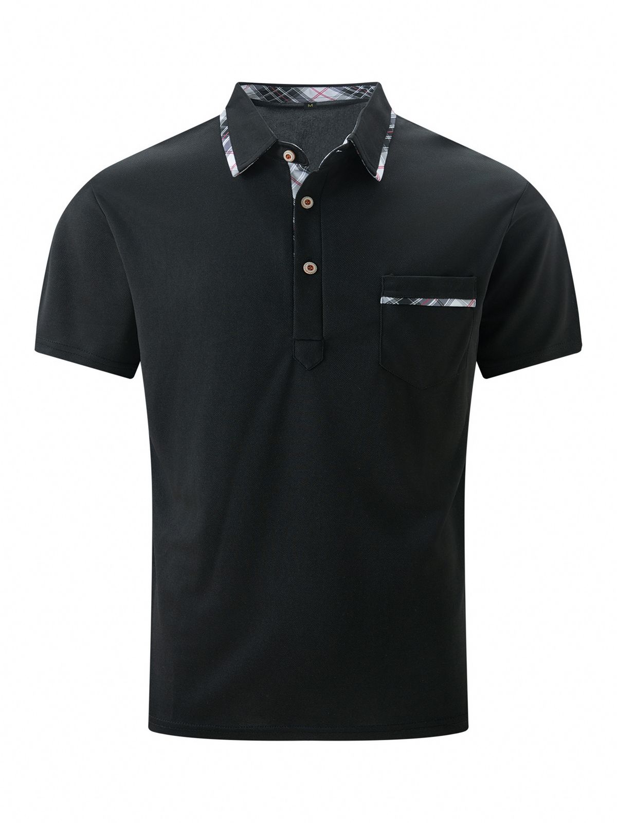 Summer New Men's Short Sleeved Polo Shirt Half Zipper Color Block Pocket Polo Shirt Fashion Casual Polo Collar Shirt_viptrois.com
