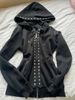 Men's Clothing Trend Hooded Sweatshirt Hot Diamond Solid Color Street Slim Jacket Y2k_viptrois.com
