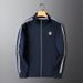 Men's Clothing Autumn Men's Blue Casual Sports Suit Men's Two Piece Suit Fashion Trend Side Stripes Couple Wear_viptrois.com