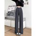 Men's Clothing Spring/Autumn New Women's Casual Pants Flowy Slim Straight Leg Suit Pants Trendy And Versatile Wide Leg Trousers_viptrois.com