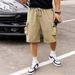 Men's Clothing Nylon Elastic Waist Large Pockets Shorts_viptrois.com