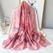 2024 Spring Summer New Silk Satin For Women Beach Sun Protection Elegant Versatile Shawl Neck Scarf_viptrois.com