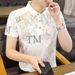 Summer New High End Korean Youth Men's Leading Collar Cotton Short Sleeved Polo Shirt Half Cut Sleeve T-shirt_viptrois.com