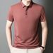 Ice Silk Short Sleeved For Men In Summer, Business Leisure, Elastic And Breathable Polo Shirt Top_viptrois.com
